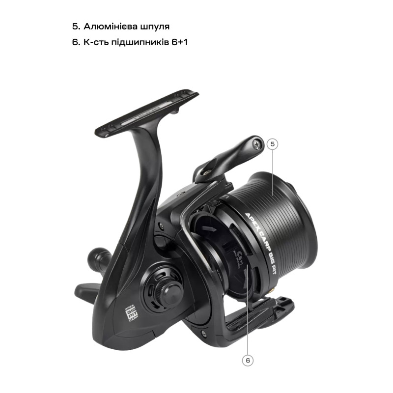 Котушка Brain Apex Carp Big Pit 8000 6+1BB