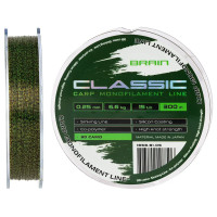Волосінь Brain Classic Carp Line 3D 300m 0.33mm 22lb 10.0kg Camo 