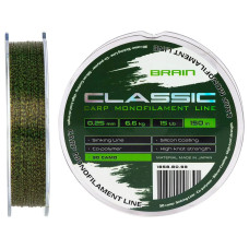 Волосінь Brain Classic Carp Line 3D 150m 0.28mm 18lb 7.9kg  Camo 