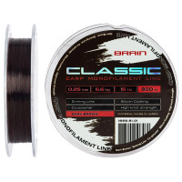 Волосінь Brain Classic Carp Line 300m 0.28mm 18lb 7.9kg Dark Brown