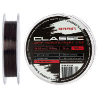 Волосінь Brain Classic Carp Line 150m 0.28mm 18lb 7.9kg Dark Brown