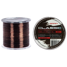 Волосінь Brain Classic Carp Line 600m 0.28mm 18lb 7.9kg Dark Brown