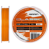 Волосінь Brain Classic Carp Line 300m 0.33mm 22lb 10.0kg Solid Orange