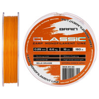 Волосінь Brain Classic Carp Line 150m 0.28mm 18lb 7.9kg Solid Orange