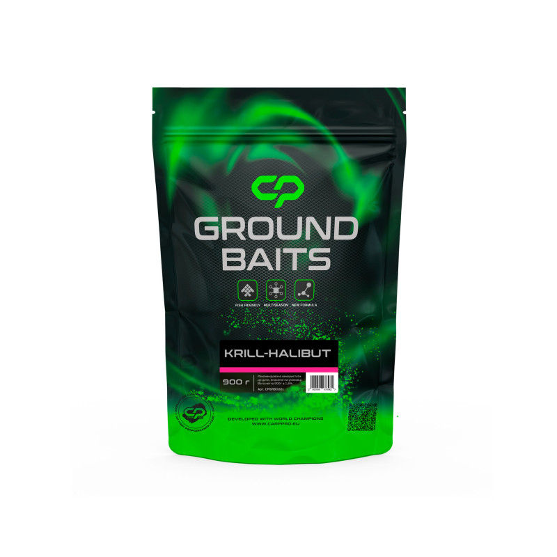 Прикормка Carp Pro Groundbaits Криль-Халібут 900 г