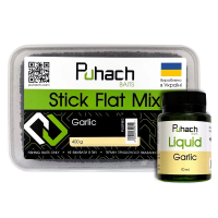 Набір пелетс + ліквід Puhach Baits Stick Flat Mix Garlic+ Liquid Garlic