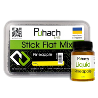Набор пеллет + ликвид Puhach Baits Stick Flat Mix Pineapple+ Liquid Pineapple