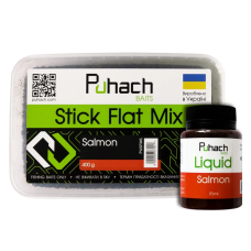 Набір пелетс + ліквід Puhach Baits Stick Flat Mix Salmon + Liquid Salmon