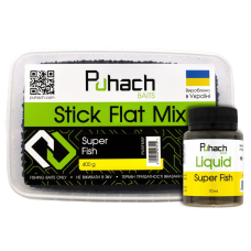 Набір пелетс + ліквід Puhach Baits Stick Flat Mix Super Fish + Liquid Super Fish