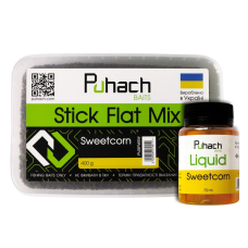 Набір пелетс + ліквід Puhach Baits Stick Flat Mix Sweetcorn + Liquid Sweetcorn