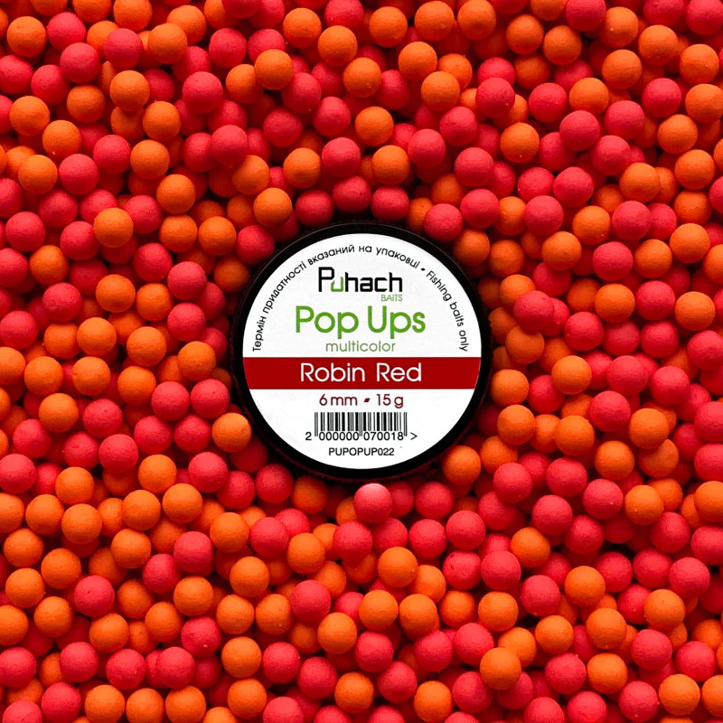 Попап Puhach Baits Pop Ups 6 mm Multicolor - Robin Red (Робін Ред)