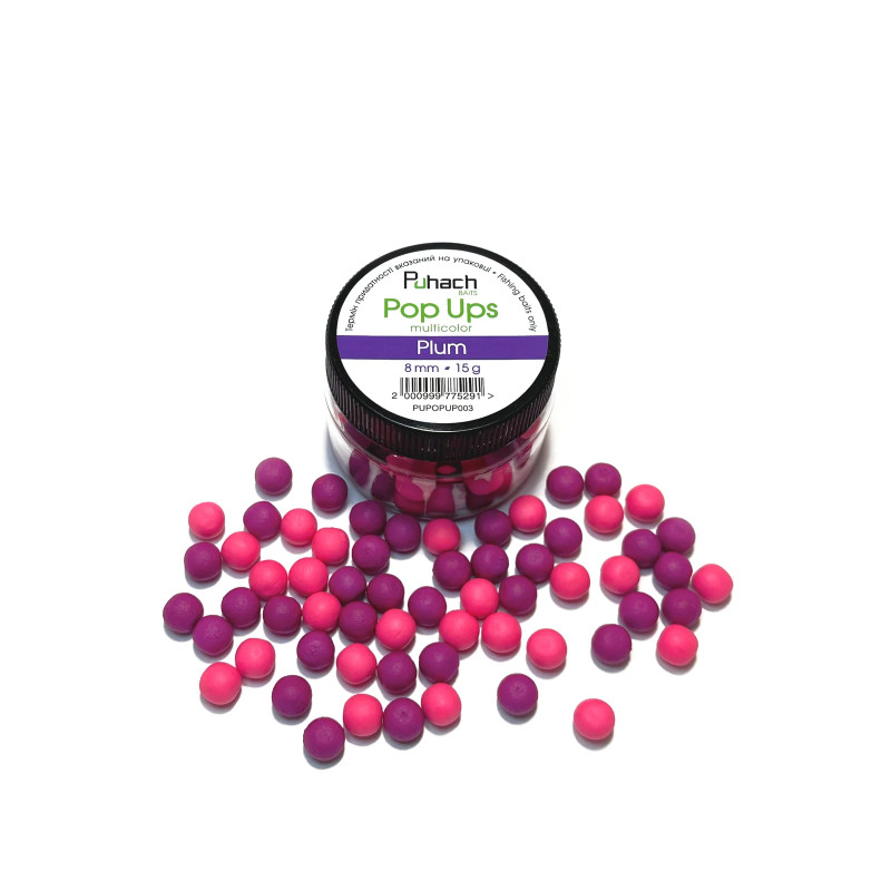Попап Puhach Baits Pop Ups 8 mm Multicolor - Plum (Слива)