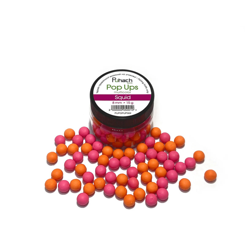 Попап Puhach Baits Pop Ups 8 mm Multicolor - Squid (Кальмар)
